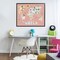 Stupell Industries Kid's Map Of World Pink Framed Giclee, design by Carla Daly